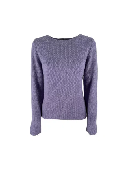 Sweter La Fileria w kolorze melanż fioletowy