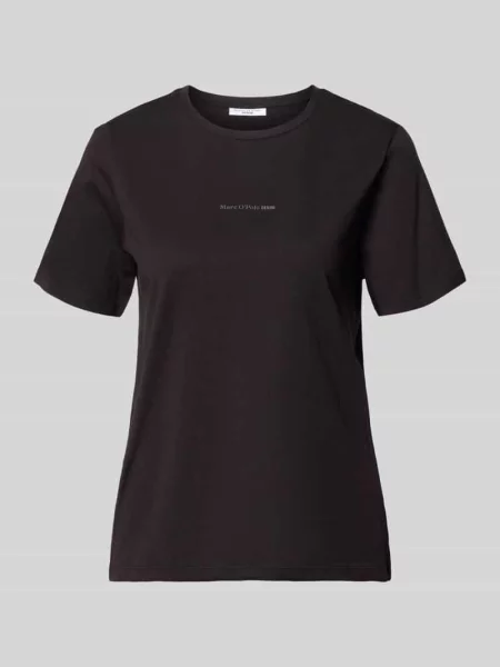 Męski t-shirt o kroju regular fit z czystej bawełny Marc O'polo Denim czarna