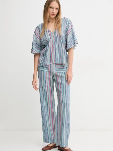 Hoss Intropia bluzka turkusowy wzorzysta