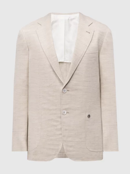 Шерстяной пиджак Stefano Ricci бежевый