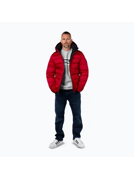 Kurtka zimowa Pitbull Barles Ribstop Padded Hooded czerwona