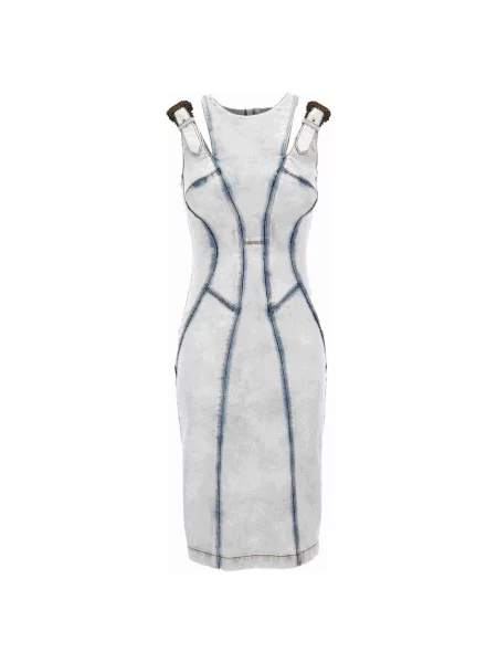 Versace Jeans Couture Sukienki Kobieta M Denim Jeansyowa sukienka o ołówkowym kroju niebieski