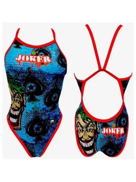 Kostium kąpielowy Turbo Joker Wall Revolution z cienkimi paskami S niebieski
