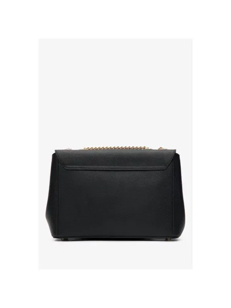 Кожаная сумка на цепочке Cromia черная