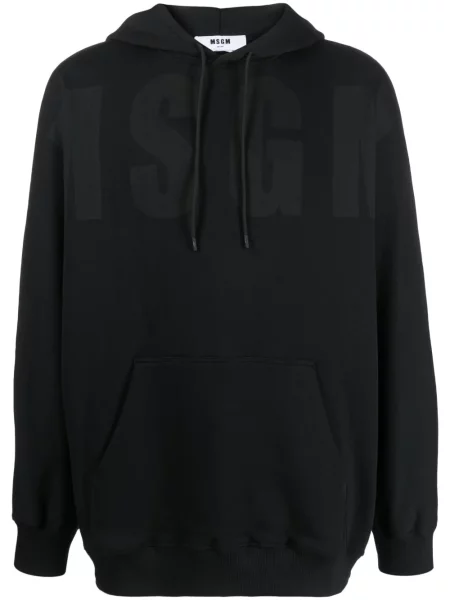 Mikina s kapucí Msgm s potiskem černá