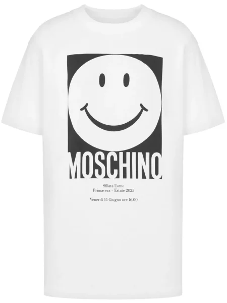 Tricou Moschino cu imagine alb