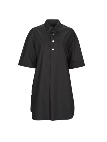 Obleka srajčna obleka G-star Raw črna