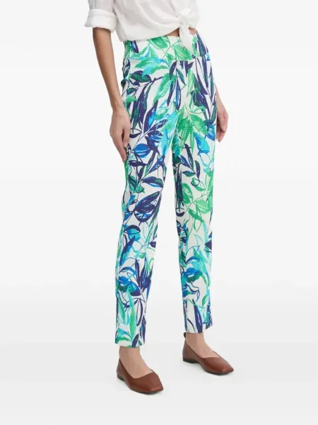 Pantaloni Joseph Ribkoff cu model floral cu imagine alb