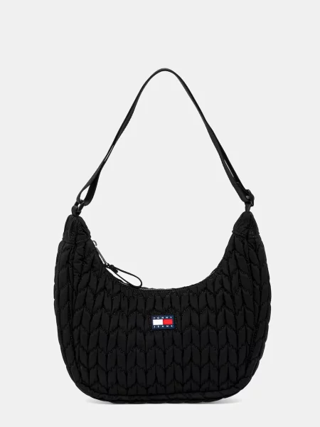 Torebka Tommy Jeans z ukrytymi kieszeniami czarna