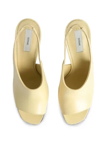 Papuci tip mules Toteme slingback galben
