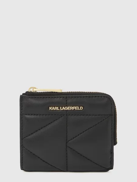 Karl Lagerfeld De piele portofel k/kuilt negru