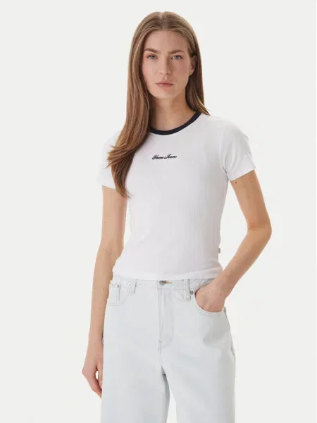 Guess Jeans Marškinėliai balta