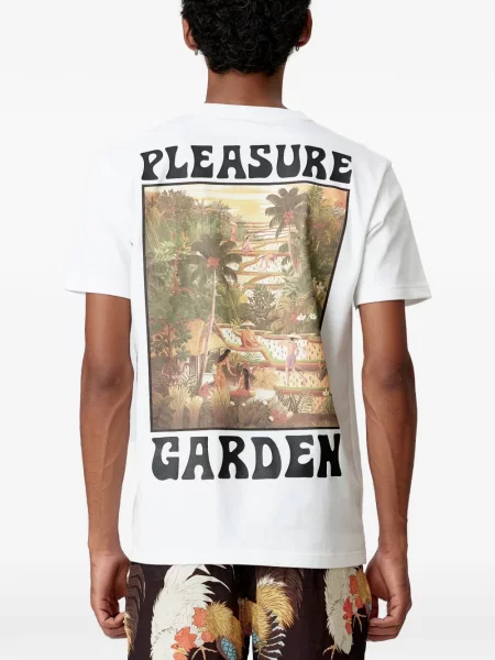 Scurt tricou Endless Joy cu imagine alb