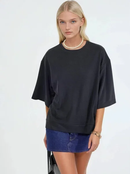 Busem Oversized tričko tmavě šedá