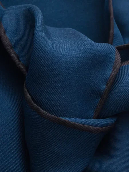 Fular Prada cu imagine din țesătură twill albastru