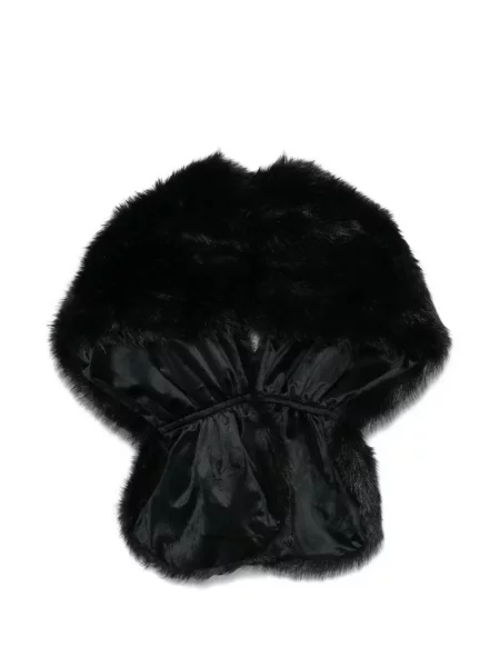Fular Zoe Paris cu blană negru
