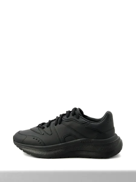 Sneakerși Casadei cu șireturi cu platformă din dantelă negru