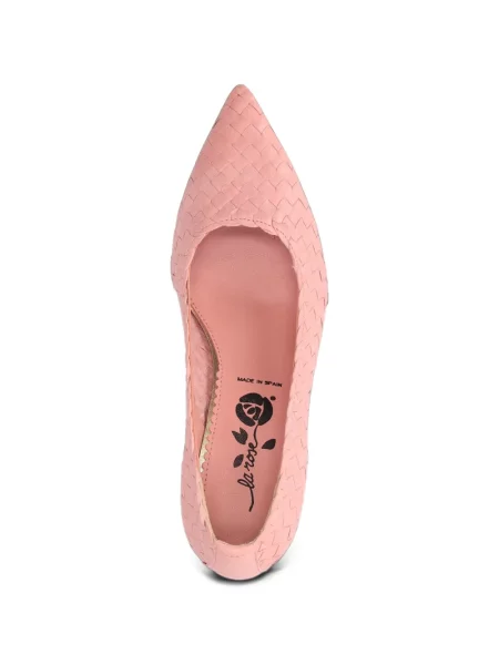 Pantofi cu toc La Rose roz