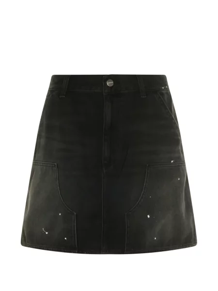 Fusta mini Carhartt Wip cu autograf negru