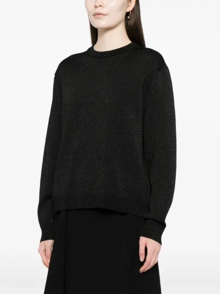 Pulover Cynthia Rowley cu decolteu rotund negru