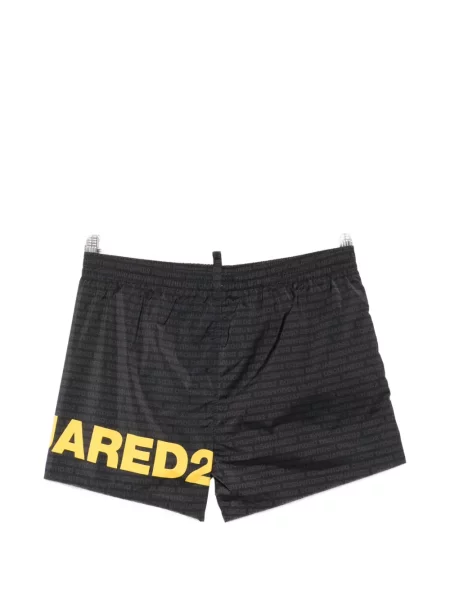 Slip de baie Dsquared2 cu imagine negru