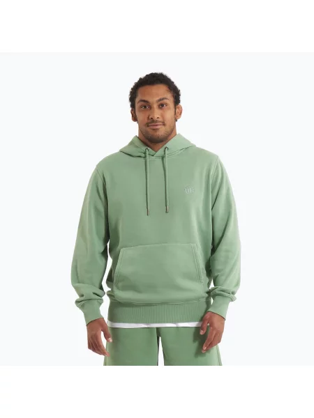 Férfi Pitbull Lancaster 2 kapucnis melegítőfelső mosott Lancaster 2 Hooded Sweatshirt zöld
