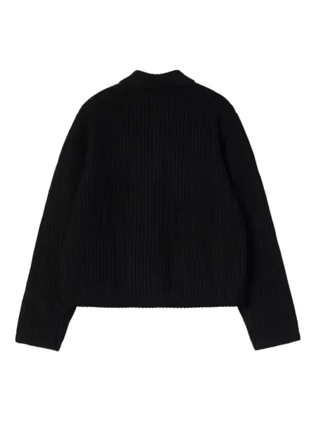 Carhartt WIP kardigan z dodatkiem wełny W Michigan Sweater ciepły czarny