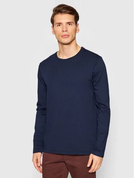 United Colors Of Benetton Majica z dolgimi rokavi Mornarsko modra