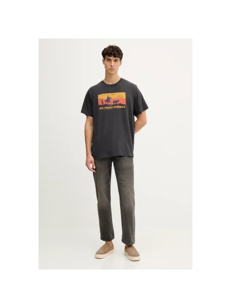 Jeansy o kroju relaxed straight fit z wpuszczanymi model Levi's szare