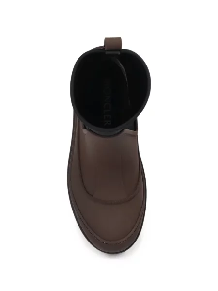 Botine chelsea Moncler cu autograf maro