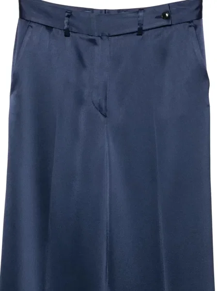 Pantaloni Kiton din satin albastru