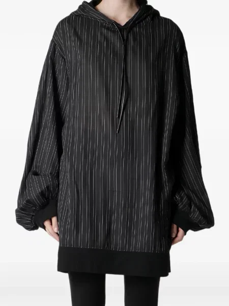 Hanorac cu glugă Yohji Yamamoto cu dungi negru