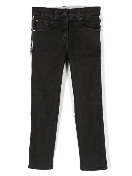 Jeansy straight leg dziecięce Stella Mccartney czarne