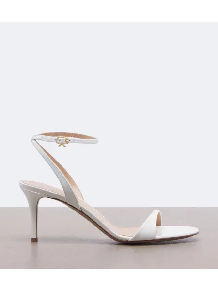 Sandale Gianvito Rossi din piele de lac alb