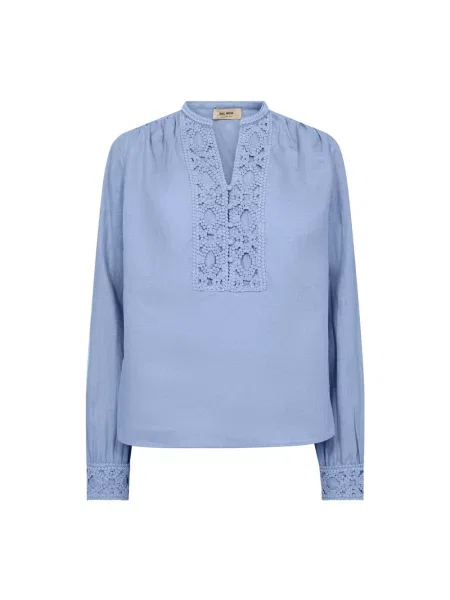 Bluzka Mos Mosh plisowana niebieska