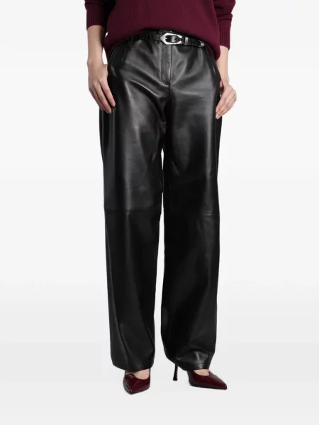 Pantaloni Iro din piele negru