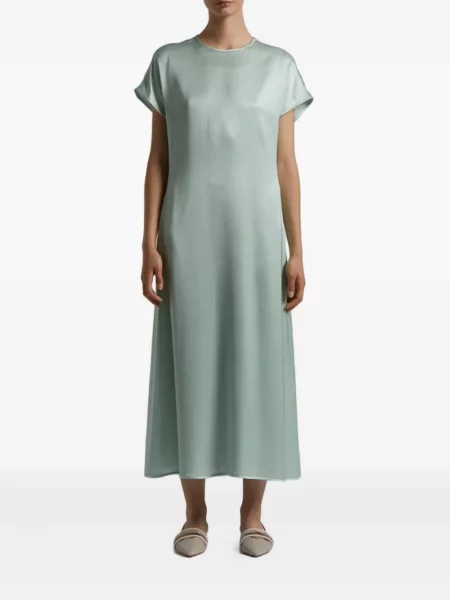 Rochie Peserico din satin de costum verde