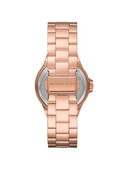 Lniany zegarek Michael Kors z logo różowy