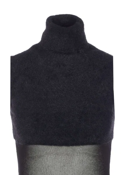 Rochie midi Elisabetta Franchi fără mâneci până la genunchi de costum negru