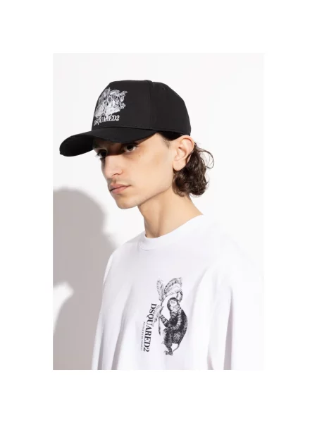 Czapka z daszkiem Dsquared2 czarna