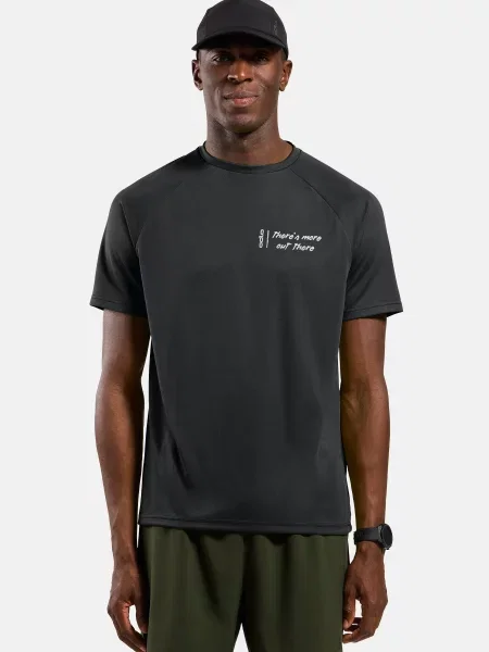 ODLO Koszulka z krótkim rękawem T-shirt crew neck s/s ESSENTIAL PRINT L czarna