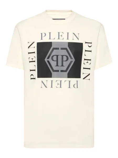 Tricou Philipp Plein cu imagine alb