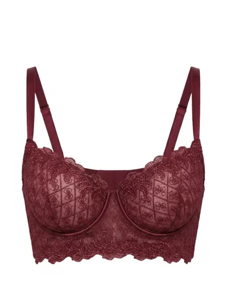 Sutien Guess cu broderie plasă roșu