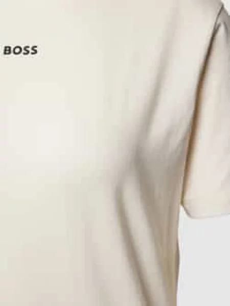 Góra od piżamy z nadrukiem z logo Boss biała
