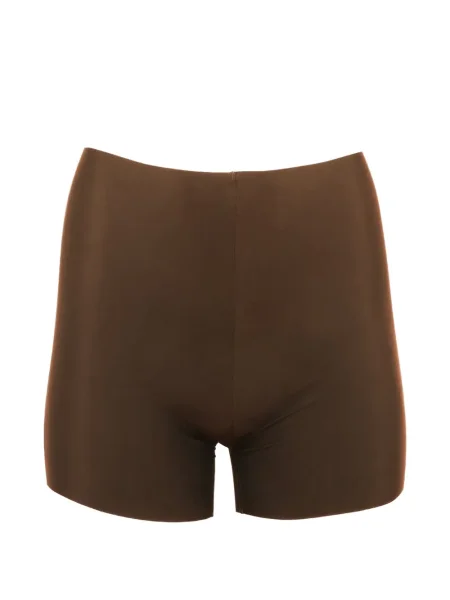Szorty Fleur Du Mal ze stretchu brązowe
