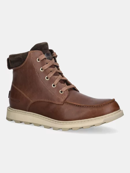 Велурени обувки Sorel MADSON II MOC TOE WP мъжки кафяво