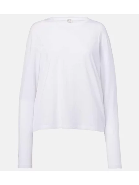 Tricou Toteme din jerseu alb