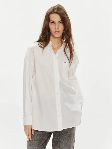 Tommy Jeans Košulja Essential Oversize bijela