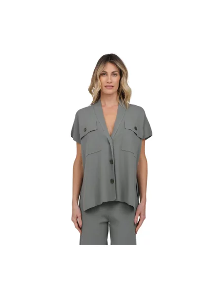 Koszula Alpha Studio z krótkim rękawem zielona