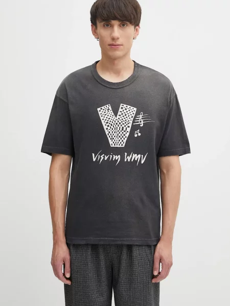 Majica Visvim jumbo tee s/s v s tiskom siva